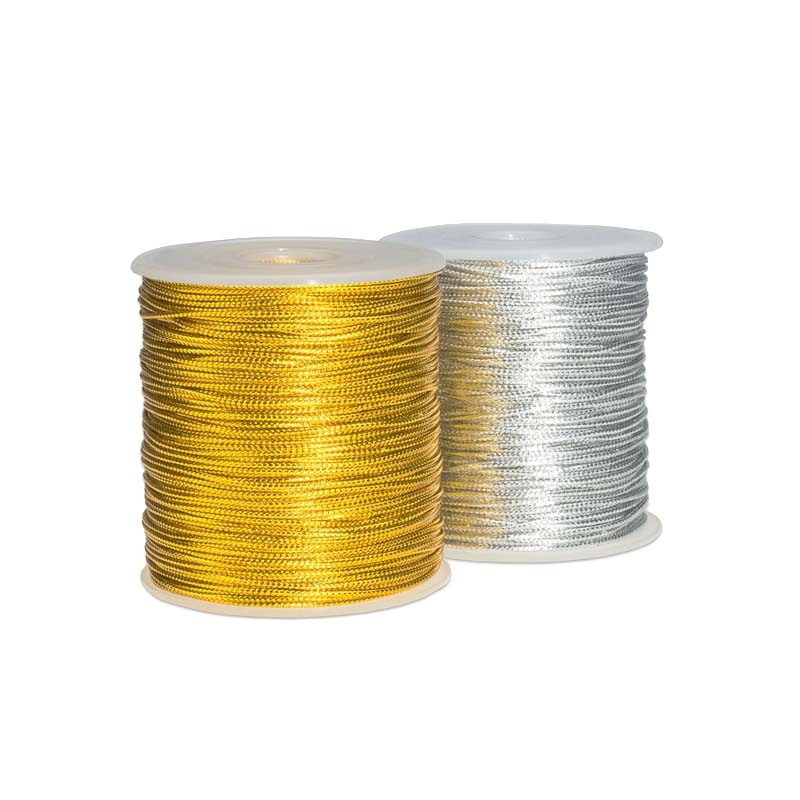 SZNUREK METALIZOWANY 1MM/100MB SREBRNY