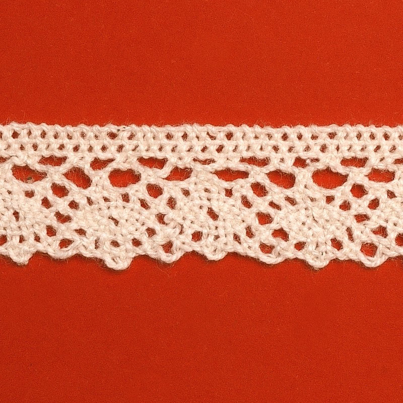 KORONKA BAWEŁNIANA 408 14 MM NATURALNA