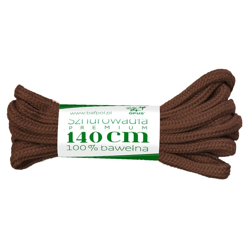 SZNUROWADŁA OKRĄGŁE 5 MM / 140 CM BRĄZ