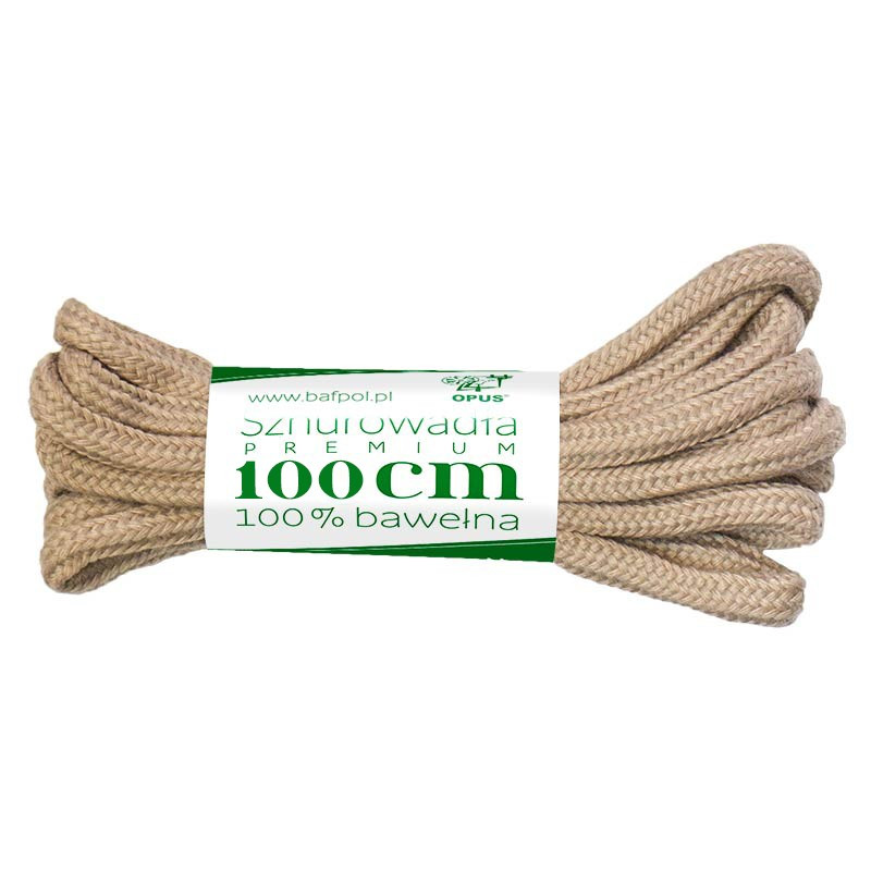 SZNUROWADŁA OKRĄGŁE 5 MM / 100 CM BEŻ
