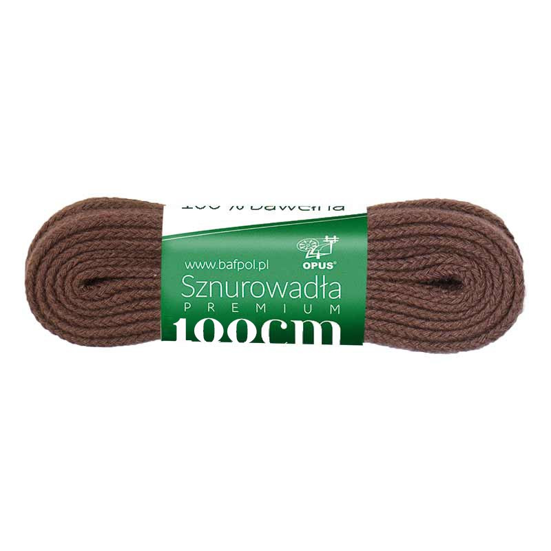 SZNUROWADŁA PŁASKIE 7 MM / 100 CM BRĄZ