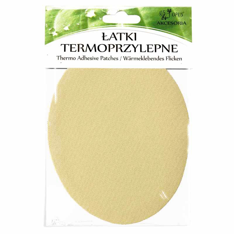 ŁATY TERMOPRZYLEPNE 14,5CMX11CM 006 JASNY BEŻ 2SZT