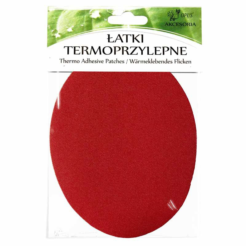 ŁATY TERMOPRZYLEPNE 14,5CMX11CM 022 CZERWIEŃ 2SZT