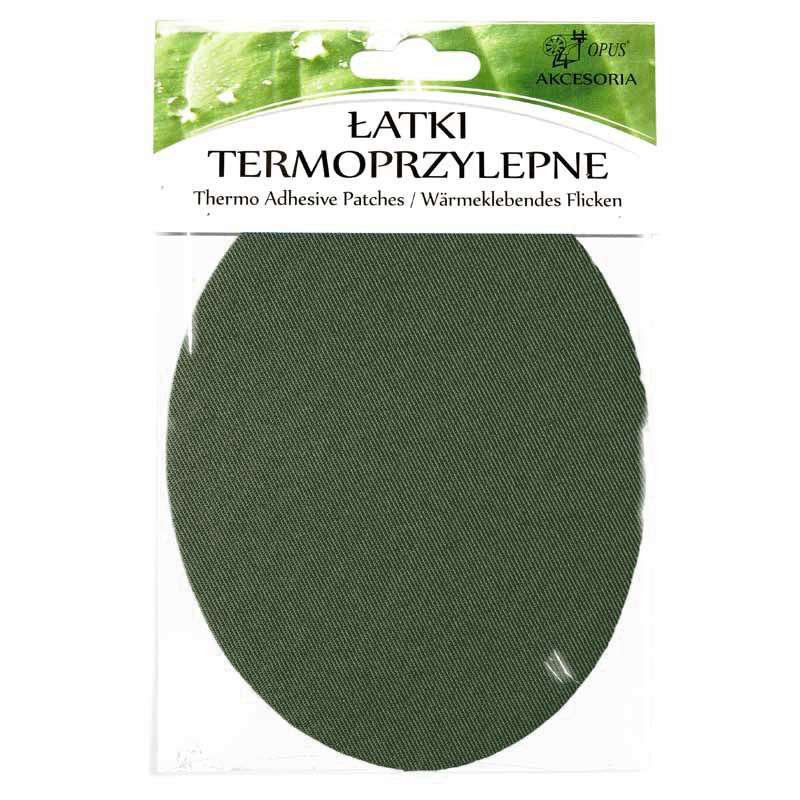 ŁATY TERMOPRZYLEPNE 14,5CMX11CM 047 OLIWKOWY 2SZT