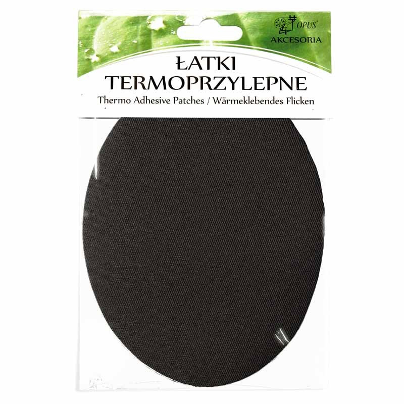 ŁATY TERMOPRZYLEPNE 14,5CMX11CM 160 CZARNY 2SZT