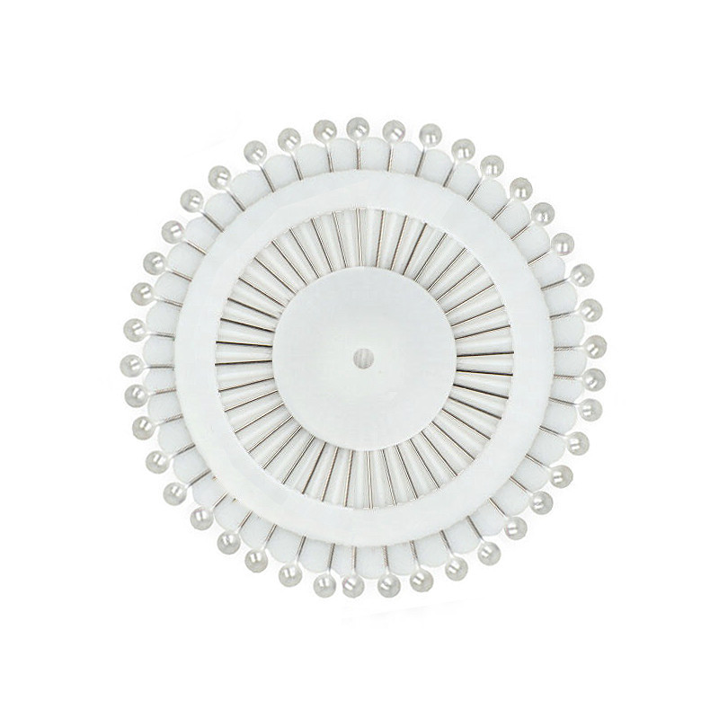 SZPILKI Z BIAŁĄ PERŁOWĄ GŁÓWKĄ 36 MM