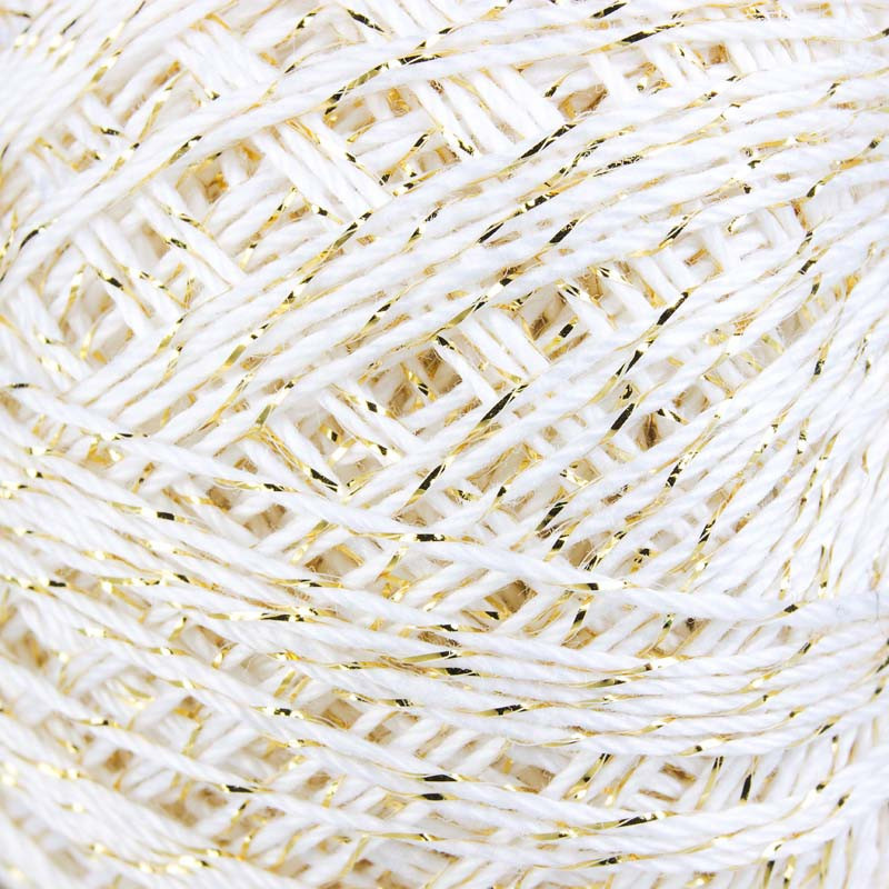 KORDONEK STOKROTKA METALIK BIAŁO-ZŁOTY