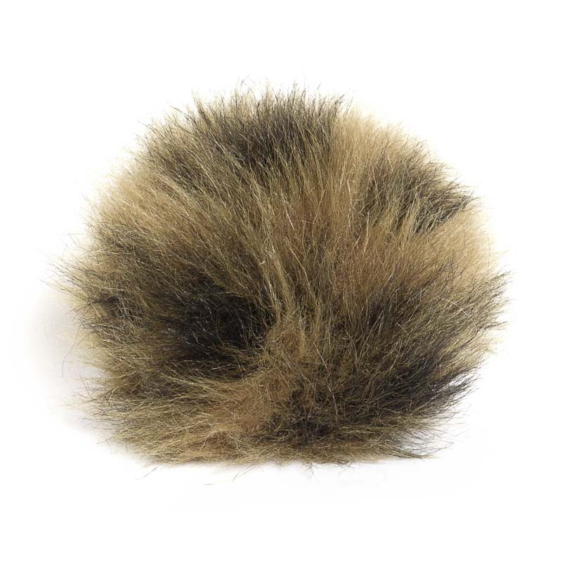 POMPONY 9CM BRĄZOWY MELANŻ